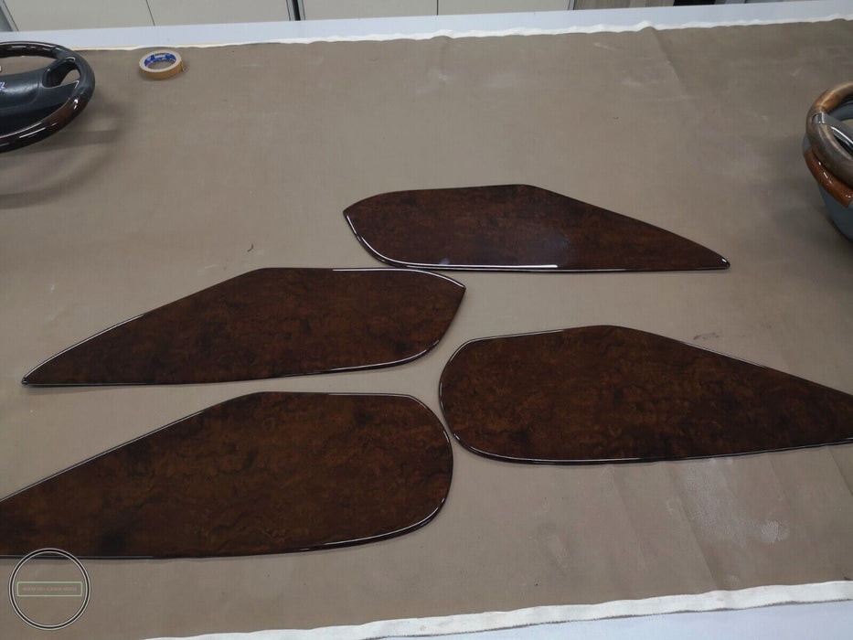 Mercedes w126 SE AMG Door Card Trim set Burlwood Wood Trim Set 4 pieces