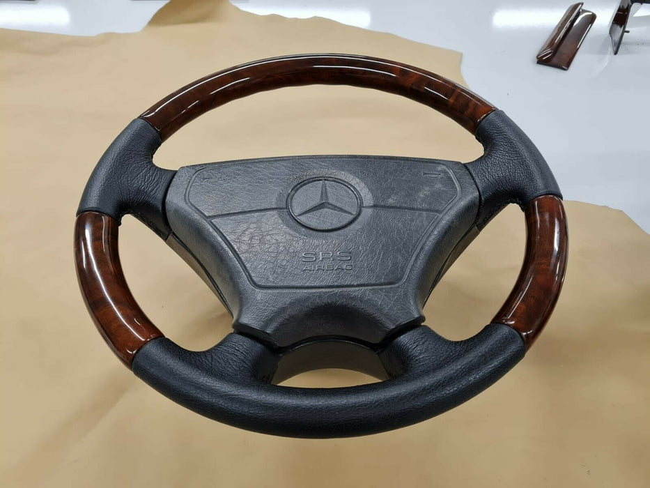 Mercedes W124 W210 W208 W140 R129 W202 Wood sportline steering wheel