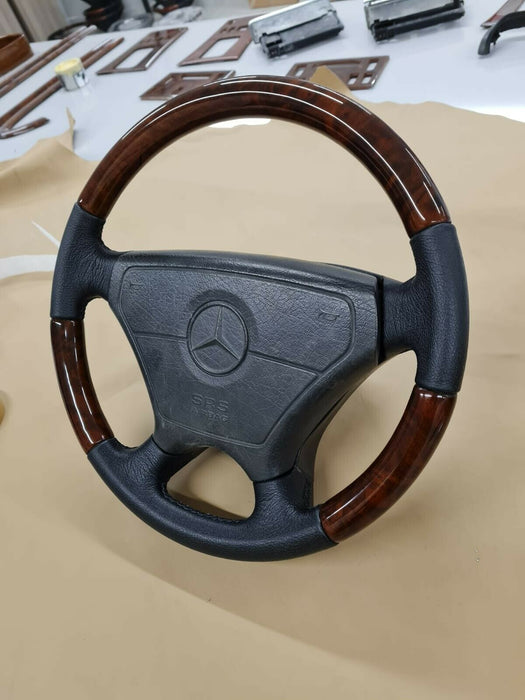 Mercedes W124 W210 W208 W140 R129 W202 Wood sportline steering wheel