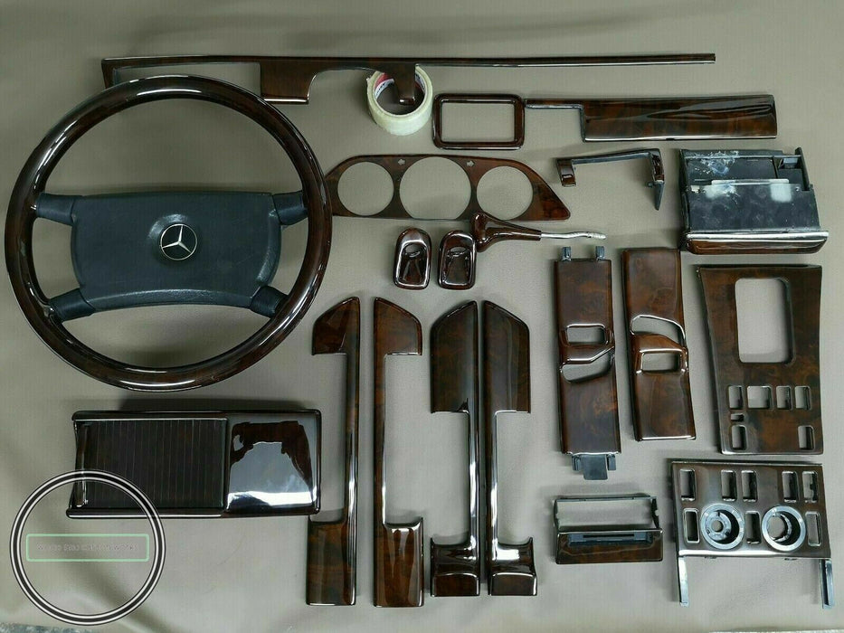 Mercedes benz W126 Wood Trim Set 500se 500sel 280se Wood Dashboard SET