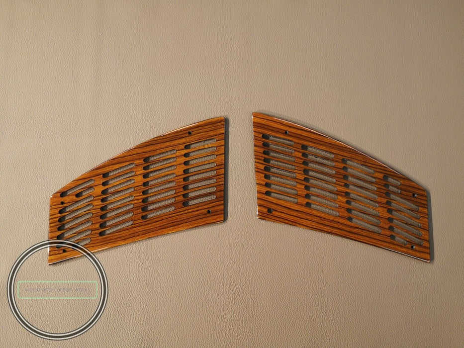 W126 mercedes front Speaker Cover Wood Fits sedan Zebrano 2pc