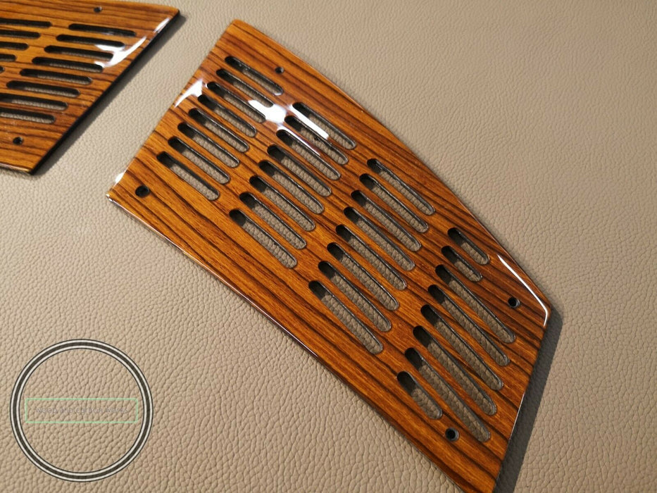 W126 mercedes front Speaker Cover Wood Fits sedan Zebrano 2pc