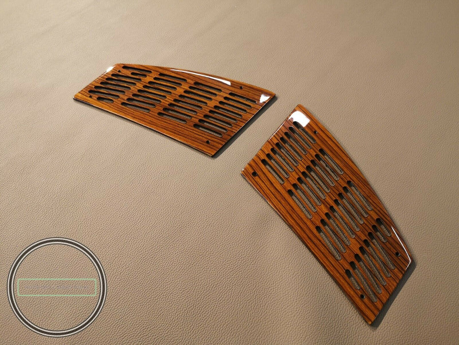 W126 mercedes front Speaker Cover Wood Fits sedan Zebrano 2pc