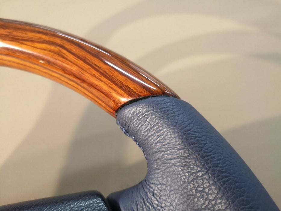 Mercedes Benz Wood Steering Wheel w124 w140 w202 w208 w210 Zebrano Blue