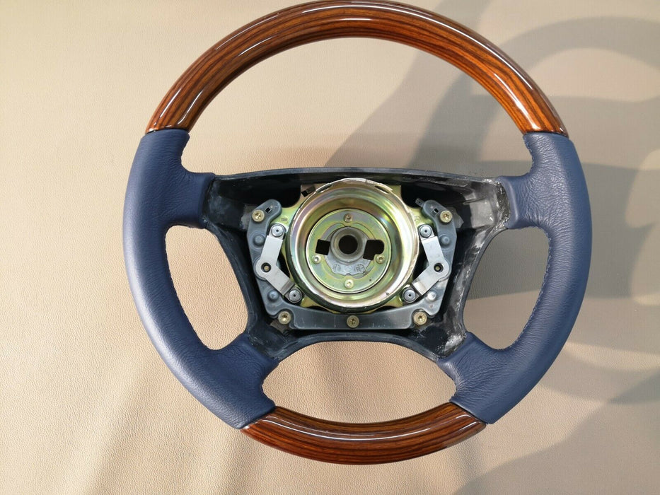 Mercedes Benz Wood Steering Wheel w124 w140 w202 w208 w210 Zebrano Blue