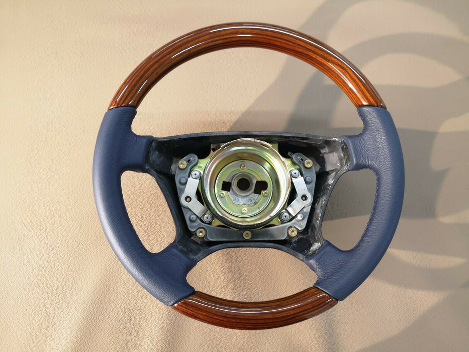 Mercedes Benz Wood Steering Wheel w124 w140 w202 w208 w210 Zebrano Blue
