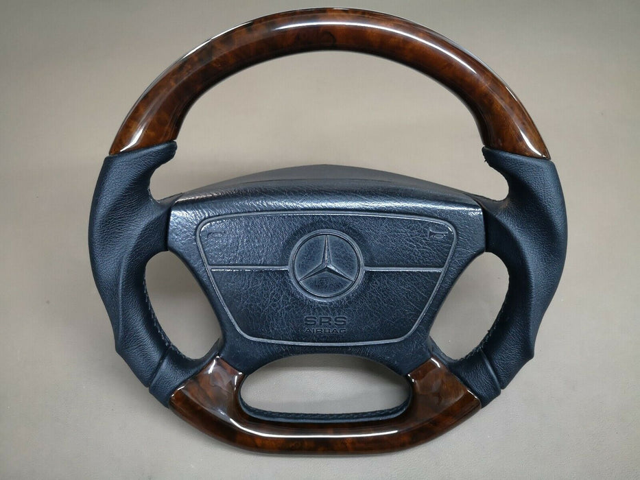 Mercedes-benz AMG look W124 W210 W208 W140 W129 R129 STEERING WHEEL Wood Walnut