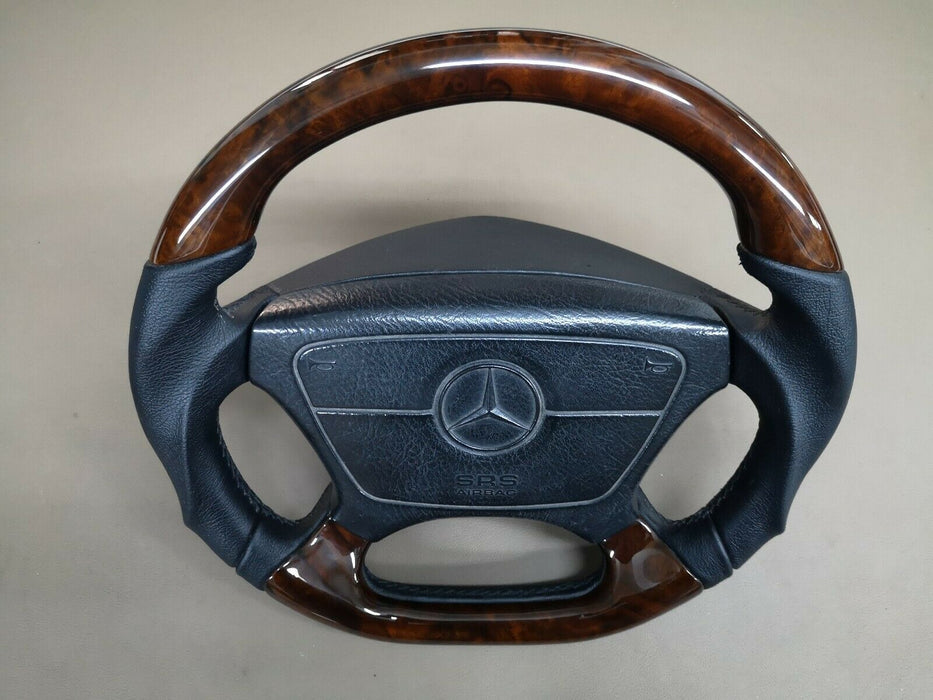 Mercedes-benz AMG look W124 W210 W208 W140 W129 R129 STEERING WHEEL Wood Walnut