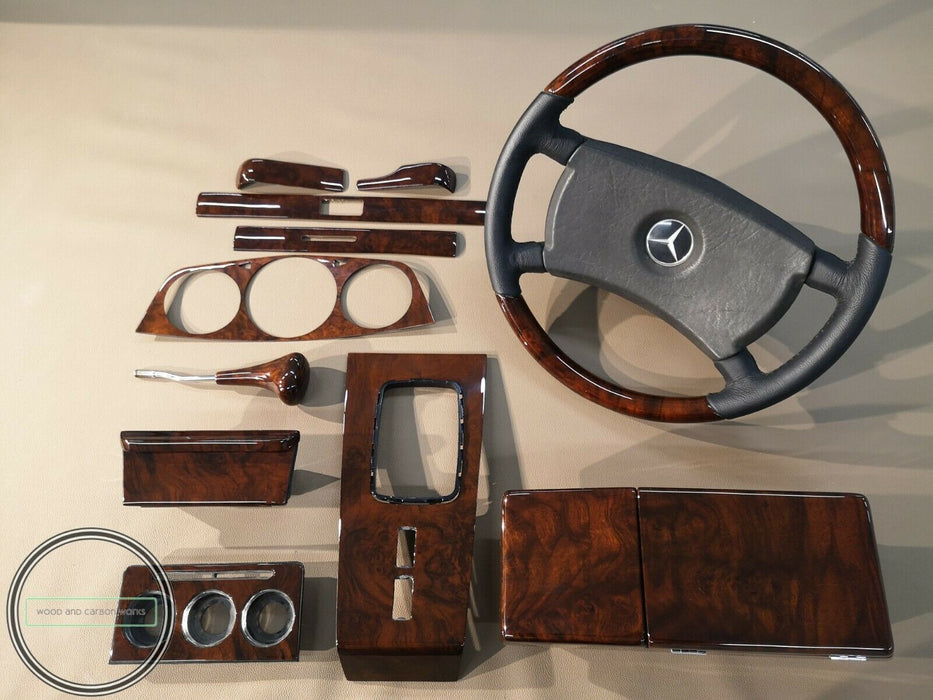 Mercedes Benz Wood Trim Full set for W123 Dashboard C123 Burled Walnut Burlwood