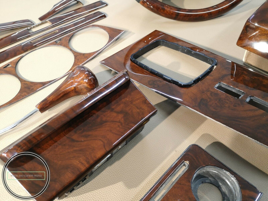 Mercedes Benz Wood Trim Full set for W123 Dashboard C123 Burled Walnut Burlwood