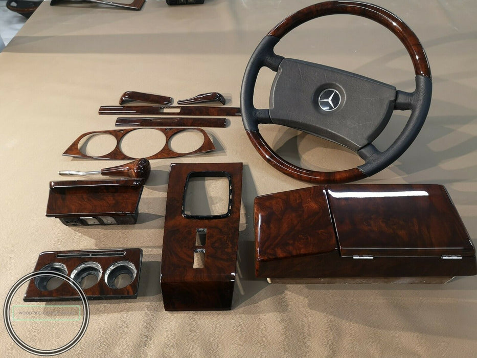 Mercedes Benz Wood Trim Full set for W123 Dashboard C123 Burled Walnut Burlwood