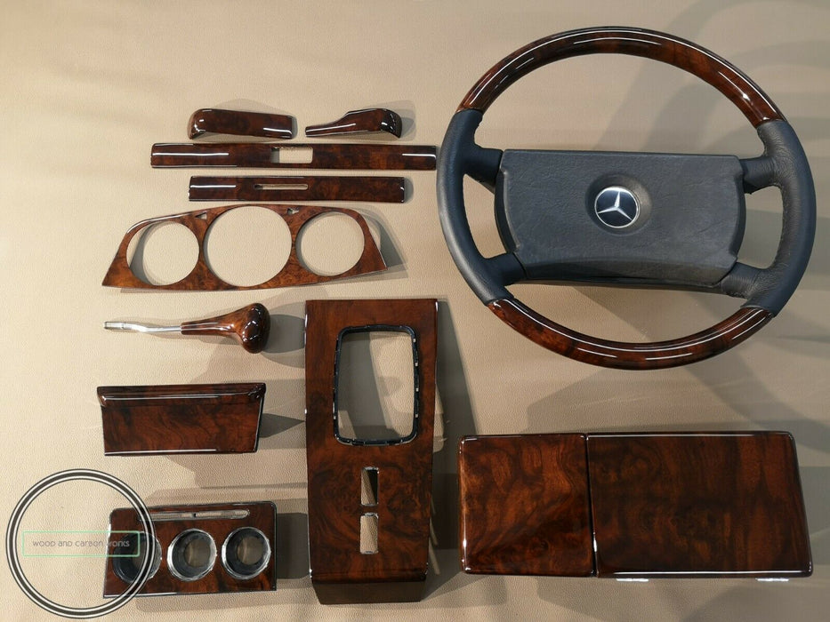 Mercedes Benz Wood Trim Full set for W123 Dashboard C123 Burled Walnut Burlwood