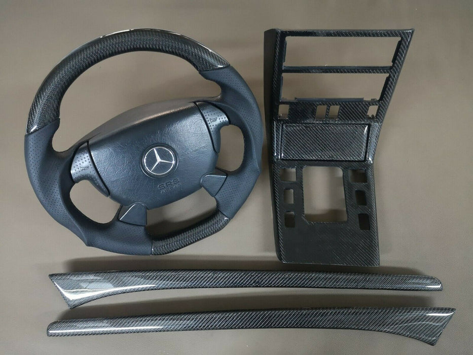 Mercedes Benz R129 Carbon Trim set SL 96-02 with steering wheel set Dashboard