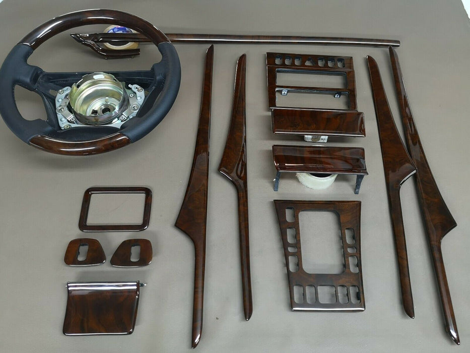 96-98 Mercedes Benz Wood Trim Set W210 E55 AMG E430 E320 E300 E420