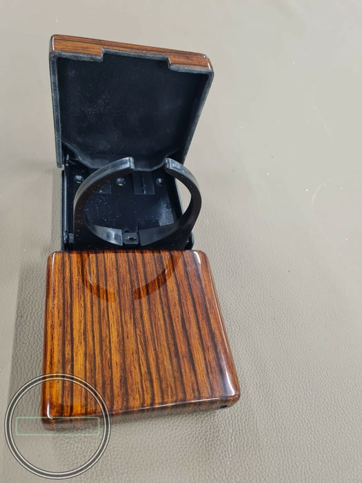 MERCEDES BENZ w123 w124 r107 w126 WOOD FOLDING DRINK CUPHOLDER Zebrano