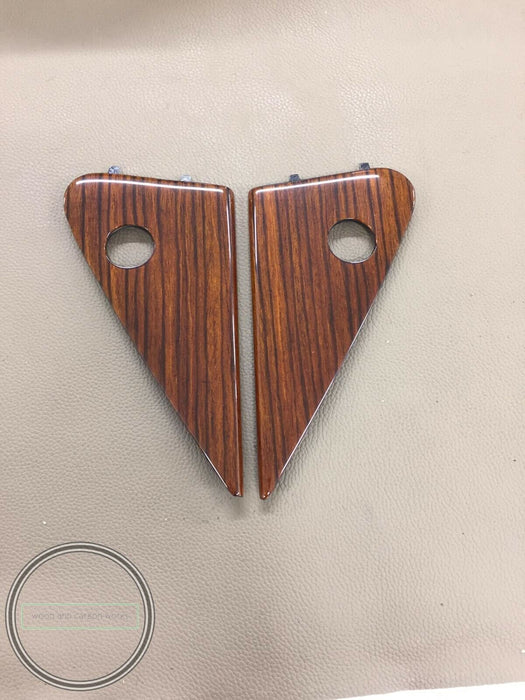 Mercedes W123 Mirror inner plate wood covered A1237250811 A1237250711 Zebrano