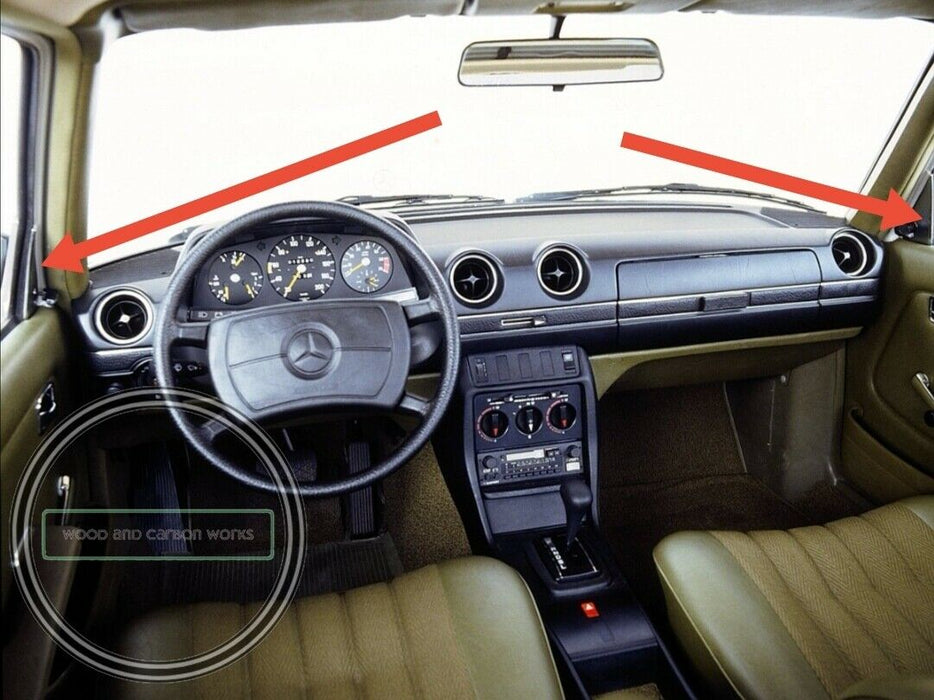 Mercedes W123 Mirror inner plate wood covered A1237250811 A1237250711 Zebrano