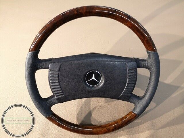 Mercedes Wood Steering Wheel Early R107 W123 W116 W115 W114 W108 Burled Walnut