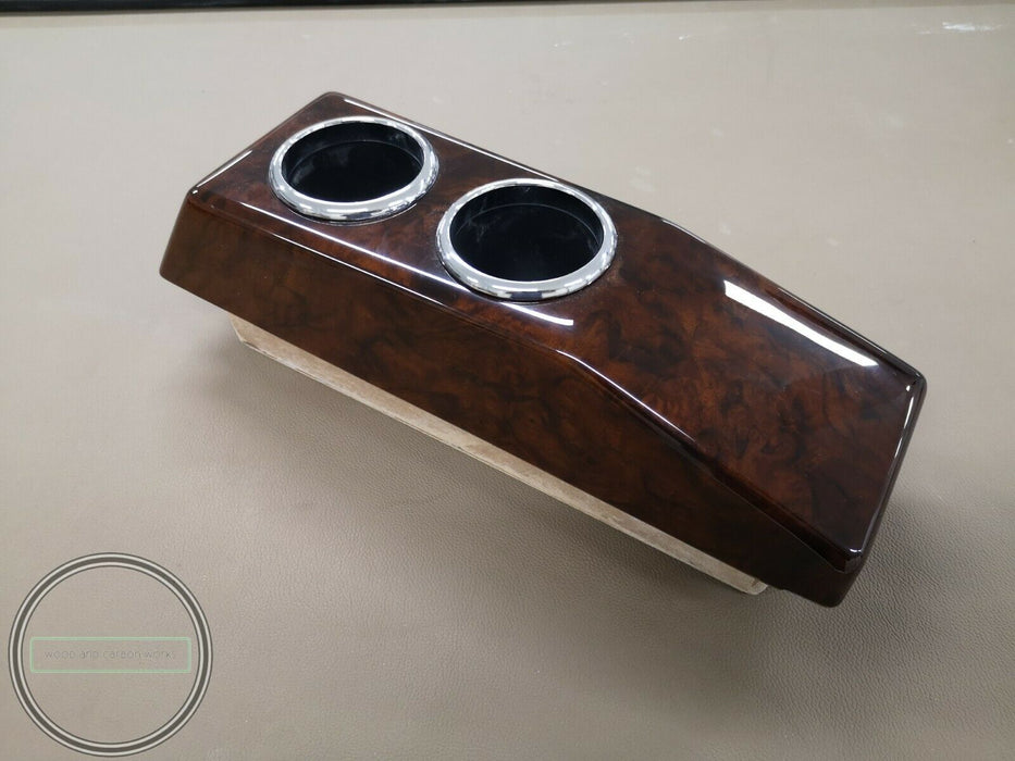 Mercedes W124 cup holder  Burled Walnut similar w124 Cassette Box