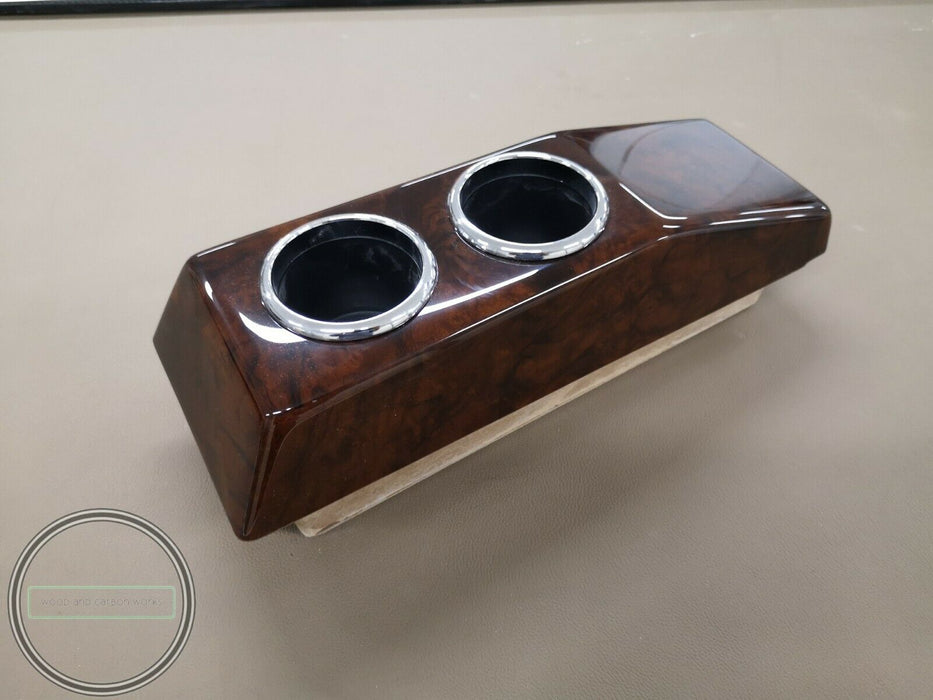 Mercedes W124 cup holder  Burled Walnut similar w124 Cassette Box