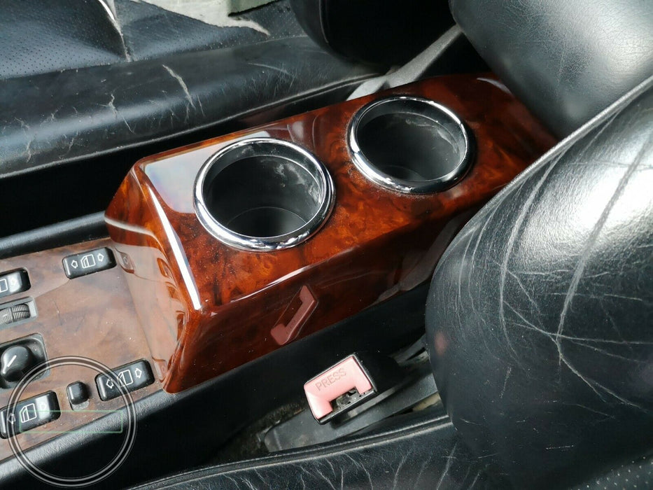 Mercedes W124 cup holder  Burled Walnut similar w124 Cassette Box