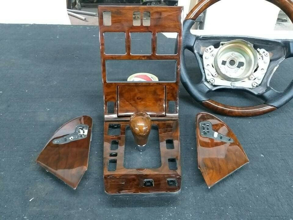 MERCEDES W140 WOOD TRIM BEZEL WITH STEERING WHEEL BURLED WALNUT CL500 S500