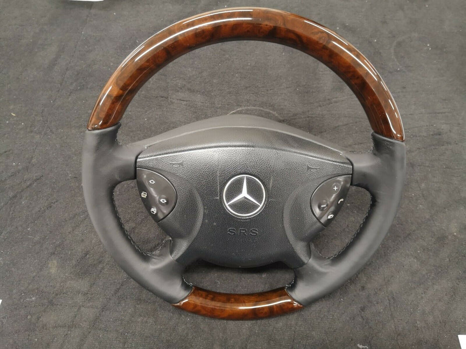 Mercedes W211 Wood Steering Wheel E320 E500 burled walnut steering wheel 03-06
