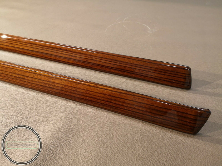 Mercedes R107  Wood Trim Set Zebrano Door Trims 2 Pieces