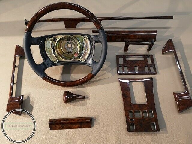 RHD Mercedes W126 SEC Burlwood Wood Trim Set
