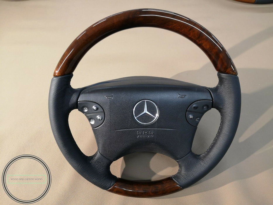 Mercedes W208 w210 facelift WOOD steering wheel burled walnut