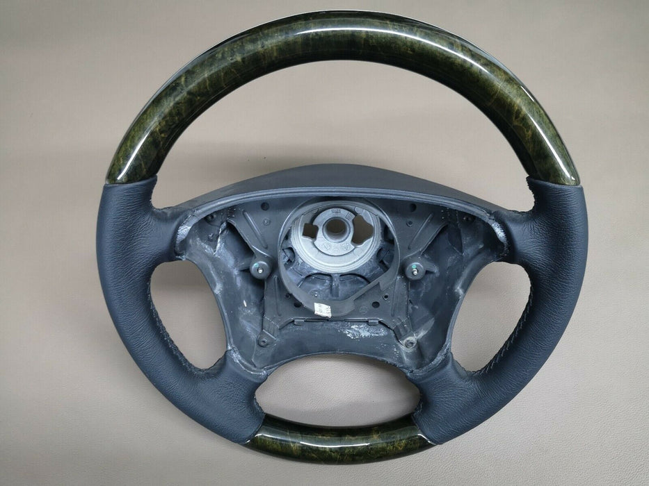 Mercedes wood steering wheel W208 W210 Wood Bird Eye Black Leather E55 E500
