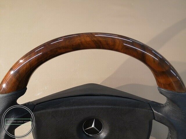 Mercedes Benz Wood Steering Wheel R107 w123 W124 W126 W201AMG Look Burlwood