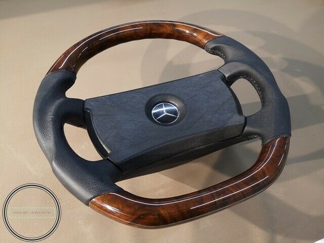 Mercedes Benz Wood Steering Wheel R107 w123 W124 W126 W201AMG Look Burlwood
