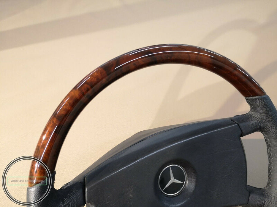 Mercedes r107 w123 w124 w201 wood steering wheel Burled Walnut