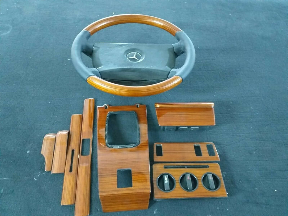 Mercedes W123 Wood Trim Set Dashboard wood C123 Zebrano Panel Steering