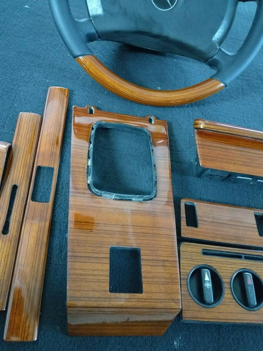 Mercedes W123 Wood Trim Set Dashboard wood C123 Zebrano Panel Steering
