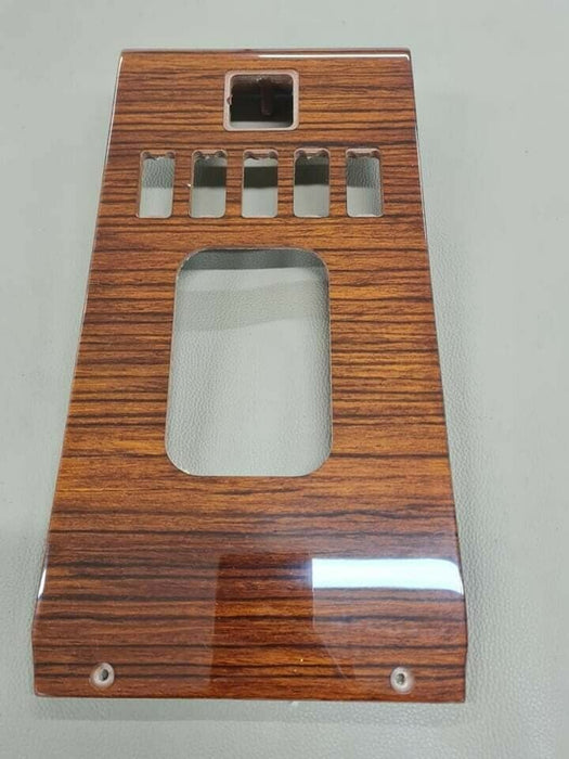 Mercedes R107 SL Shift Console Wood Trim Zebrano 5 buttons with mirror adjust