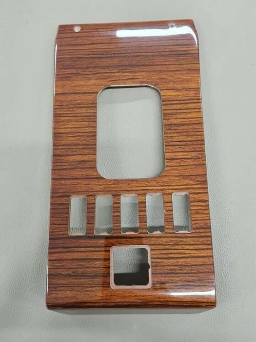 Mercedes R107 SL Shift Console Wood Trim Zebrano 5 buttons with mirror adjust