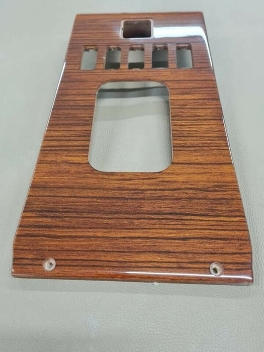 Mercedes R107 SL Shift Console Wood Trim Zebrano 5 buttons with mirror adjust