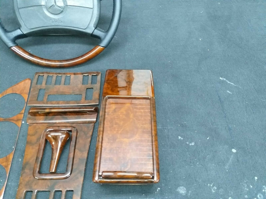 Mercedes W126 wood Trim Set With Steering Wheel W126 SEC Wood Walnut W126 Burl