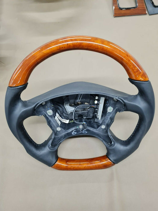 03-09 Mercedes R230 SL Wood Steering Wheel Black AMG LOOK