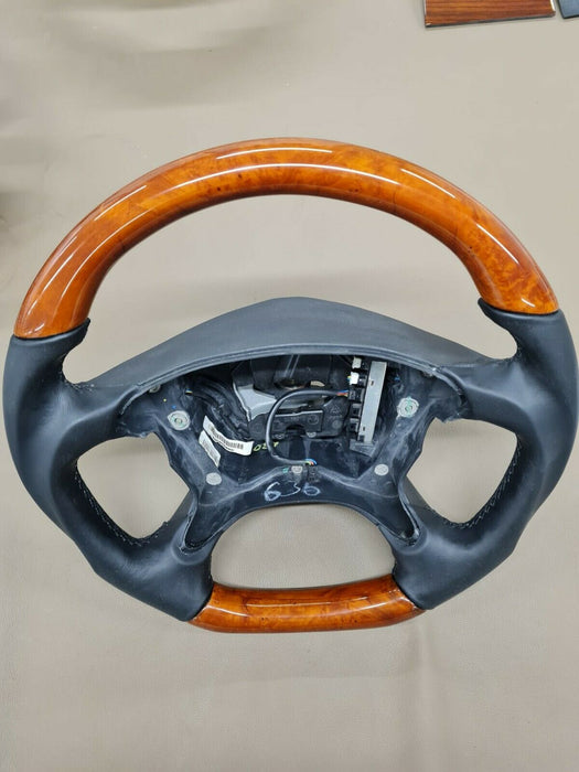03-09 Mercedes R230 SL Wood Steering Wheel Black AMG LOOK
