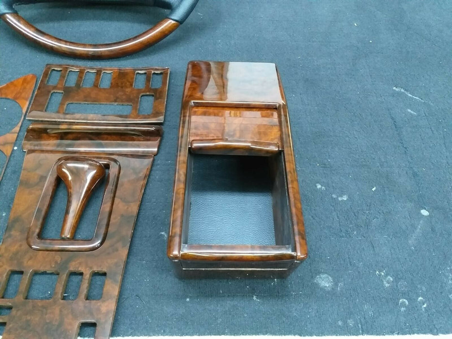 Mercedes W126 wood Trim Set With Steering Wheel W126 SEC Wood Walnut W126 Burl
