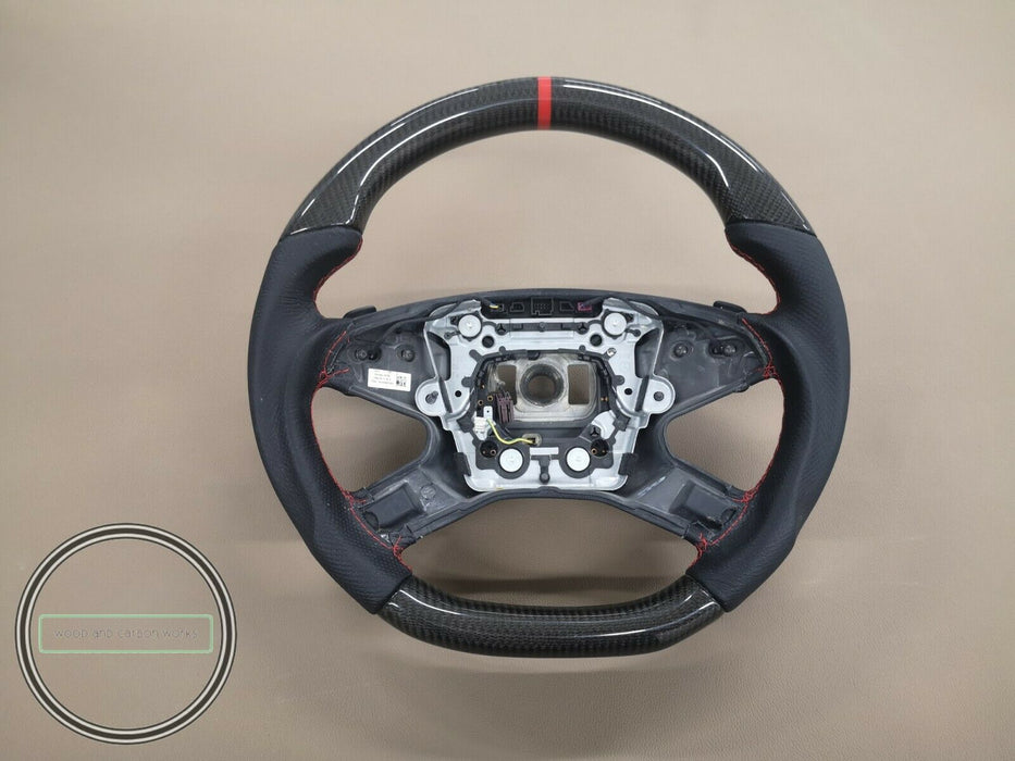 Mercedes W212 Steering wheel Carbon Fiber E63 Amg F1 shifters 2010-2013