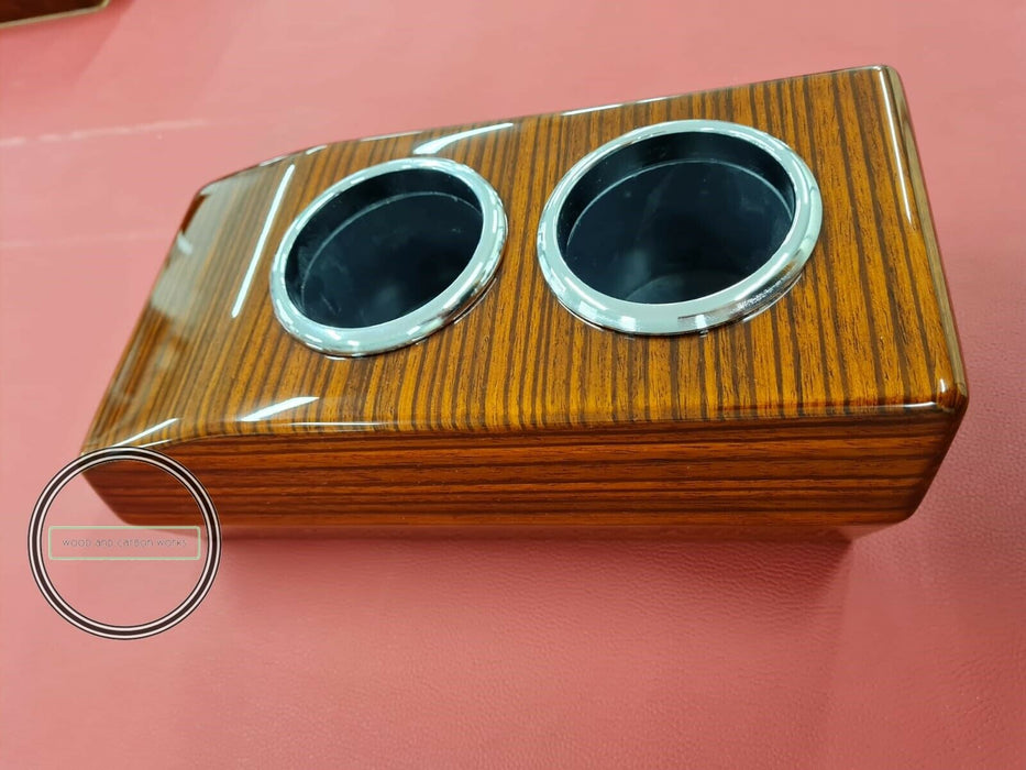 Mercedes R107 wood cup holder ZEBRANO Slc sl W107 WOOD BOX