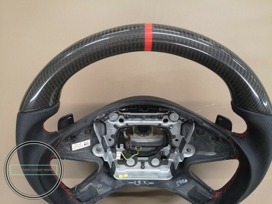 Mercedes W212 Steering wheel Carbon Fiber E63 Amg F1 shifters 2010-2013