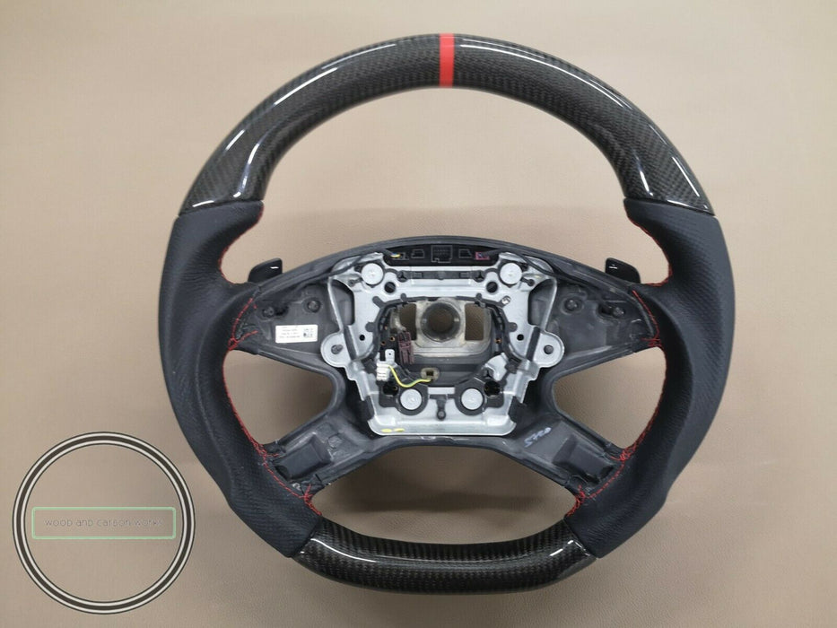 Mercedes W212 Steering wheel Carbon Fiber E63 Amg F1 shifters 2010-2013
