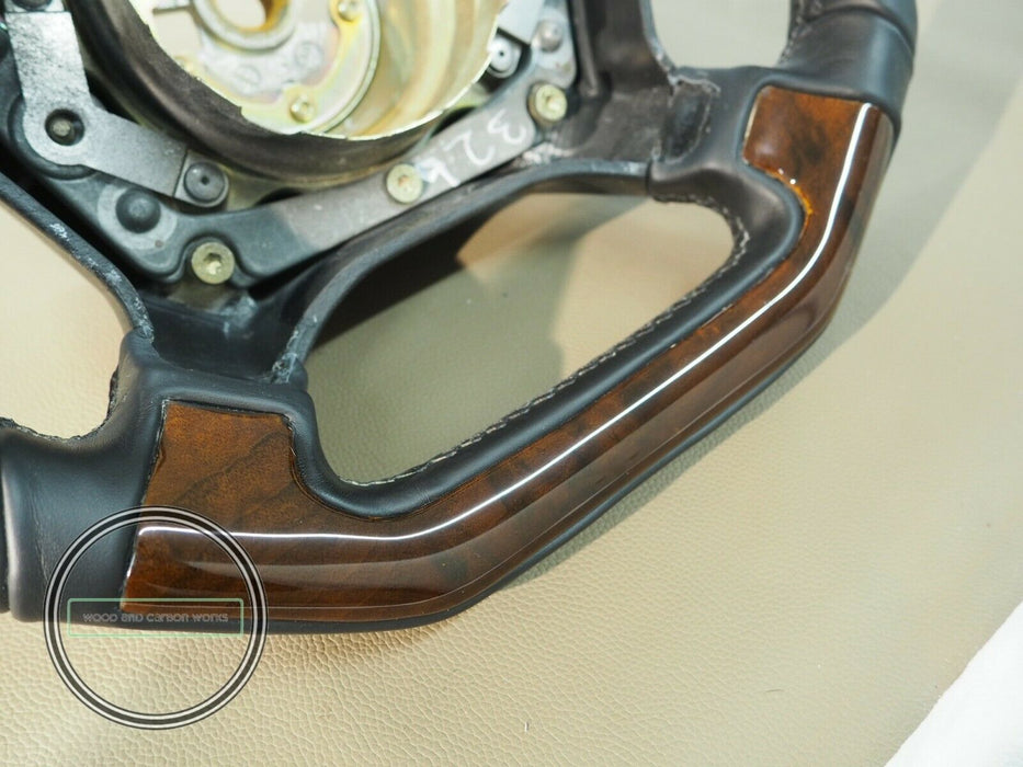 Mercedes R129 W124 W208 W140 500E Wood Steering Wheel Walnut Maybach Style