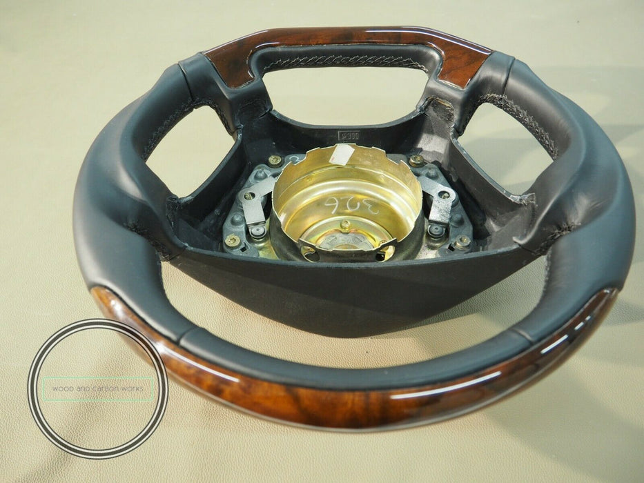 Mercedes R129 W124 W208 W140 500E Wood Steering Wheel Walnut Maybach Style