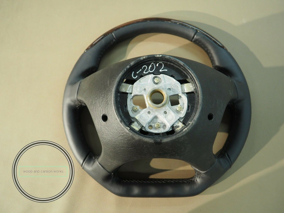 Mercedes R129 W124 W208 W140 500E Wood Steering Wheel Walnut Maybach Style